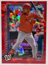 2025 Topps Chrome Sapphire Nathaniel Lowe Red /5 Nationals