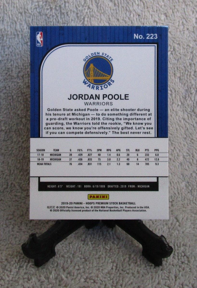 その他 2019 NBA Hoops Jordan Poole Autographed Jordan Poole 2019 Optic #169 Rated Rookie Signatures Price