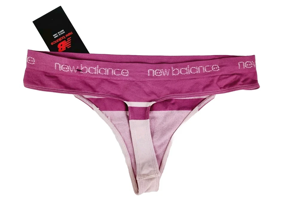 NEW BALANCE Tanga Mujer Talla Grande Púrpura Punto Logo Nuevo Elastizado Bragas Etiquetas Foto 2 de 3