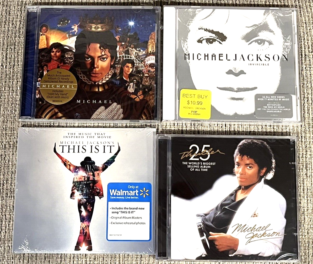 Michael Jackson Invincible アルバム CD 4点セット Michael Jackson ‎4 CD LOT Thriller 25 Michael Invincible This is