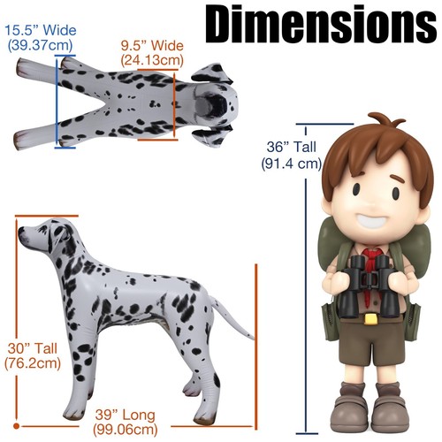 Jet Creations Inflable Perro Dálmata 36" H Exterior Hogar Patio Decoración Halloween - Imagen 5 de 12