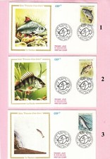 poissons enveloppes 1er jour carte maximum timbre  à choisir 