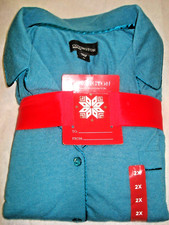 Ladies Plus 2 Piece Pajama Set Teal Size 2X New