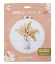 Needle Creative Embroidery Kit Pampas Grass Flowers - NIP