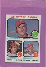 1973 Topps Victory Leaders Steve Carlton Gaylord Perry 66 HOF MINT DEAD CENTERED