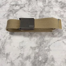 Nike Futura Solid Web Belt Mens Beige Adjustable Up To 40" Bottle Opener Back