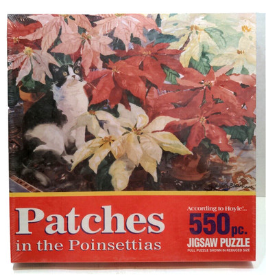 Patches In The Poinsettias 550 Piece Puzzle Judith Blain No 8010 Holye Products 