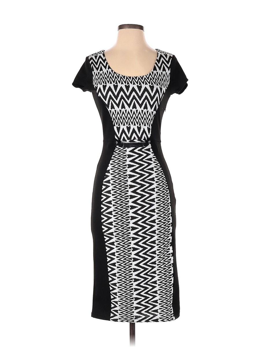 Body Central Junior Black White Casual Dress Size Small