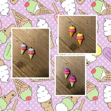 Ice Cream Cone Post Earrings