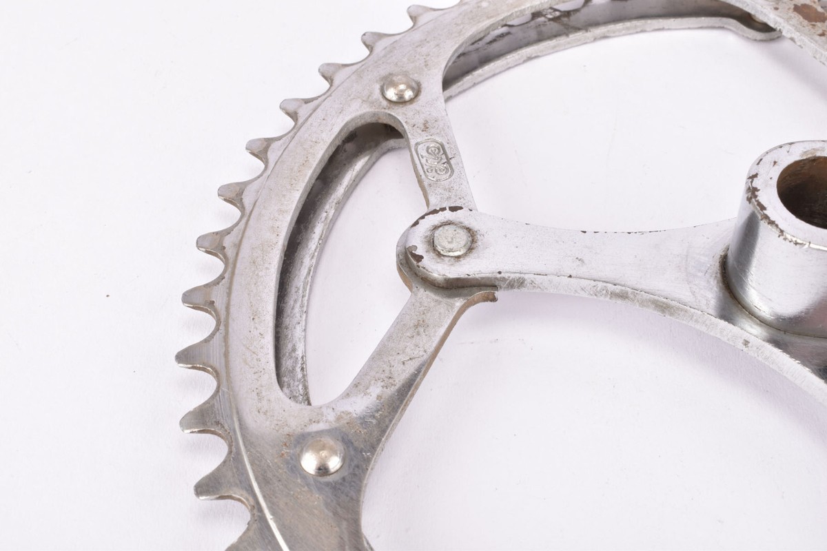 Pédalier Nervalux 3 Bras Manivelle Acier Chromé, Chaîne Cyclo 50/47 Dents, Pour Vélo Course
