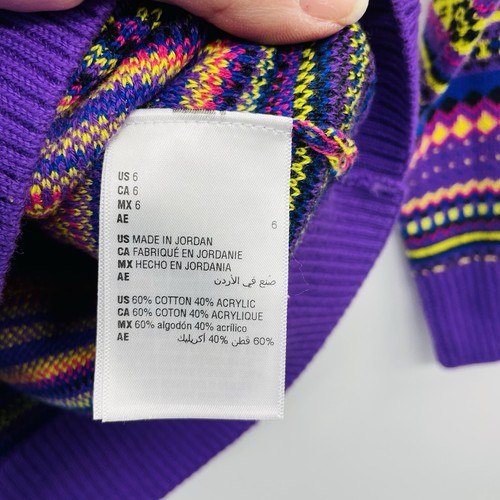 Holiday Lane Little Boys Size 6 Bright Stripe Fair Isle Sweater Purple $40 273 - Picture 8 of 8
