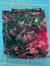 leaf patterned batik fabric 4 yd cut