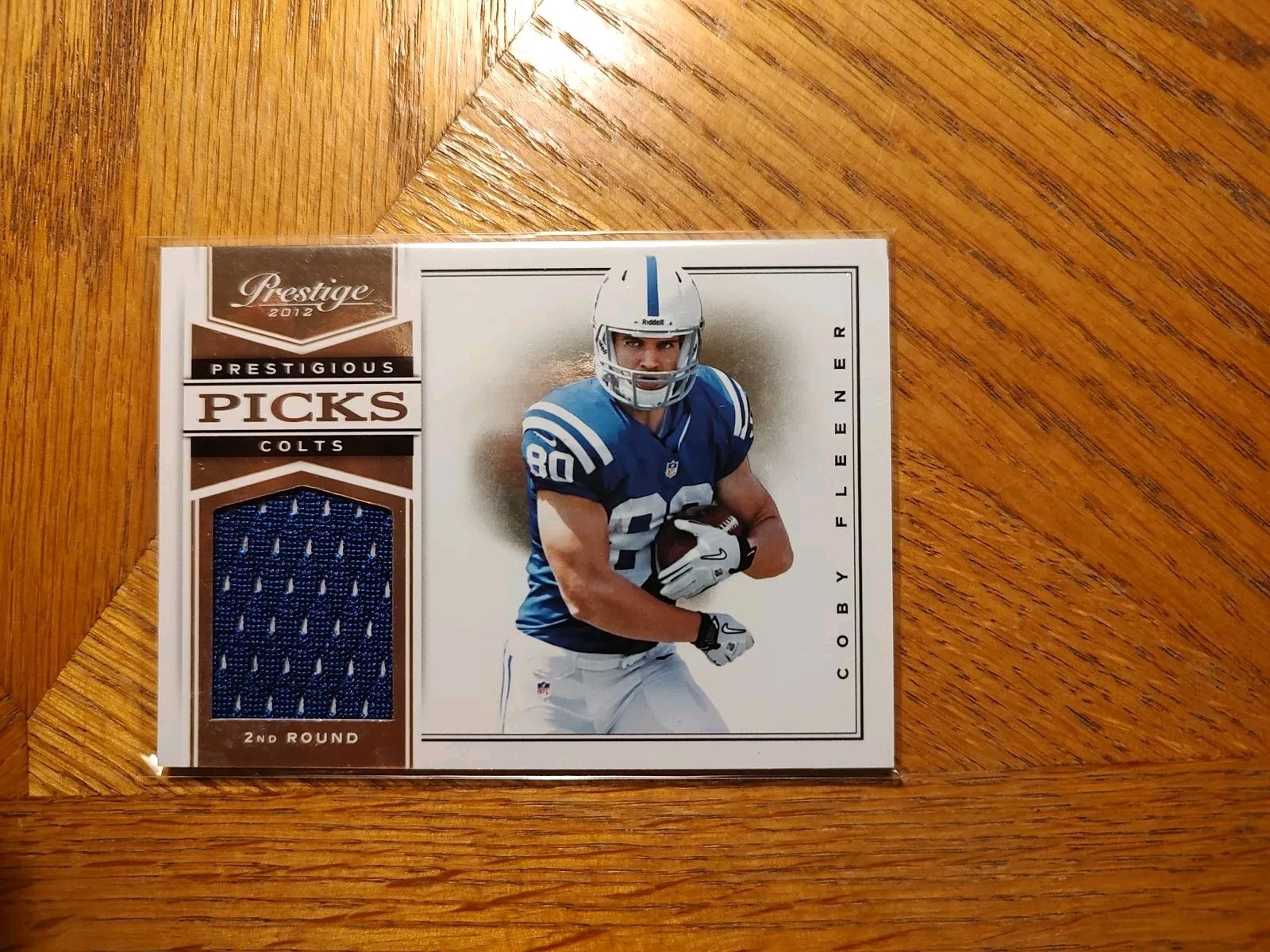 2012 Panini Prestige Football Prestigious Picks Card # 16 Coby Fleener #ed /299