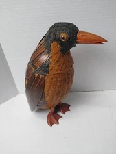 Wicker Penguin Lidded Basket Lovely Detail