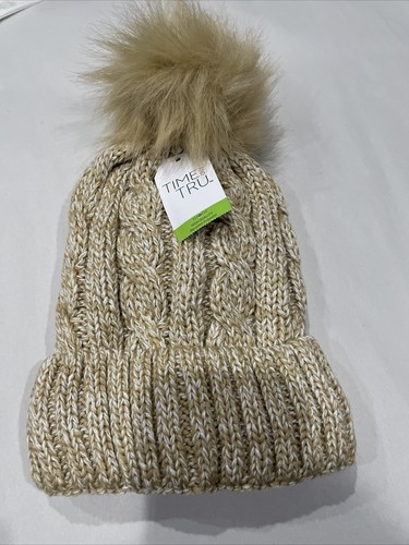 TIME AND TRU Beanie Faux Fur Lined Hat 