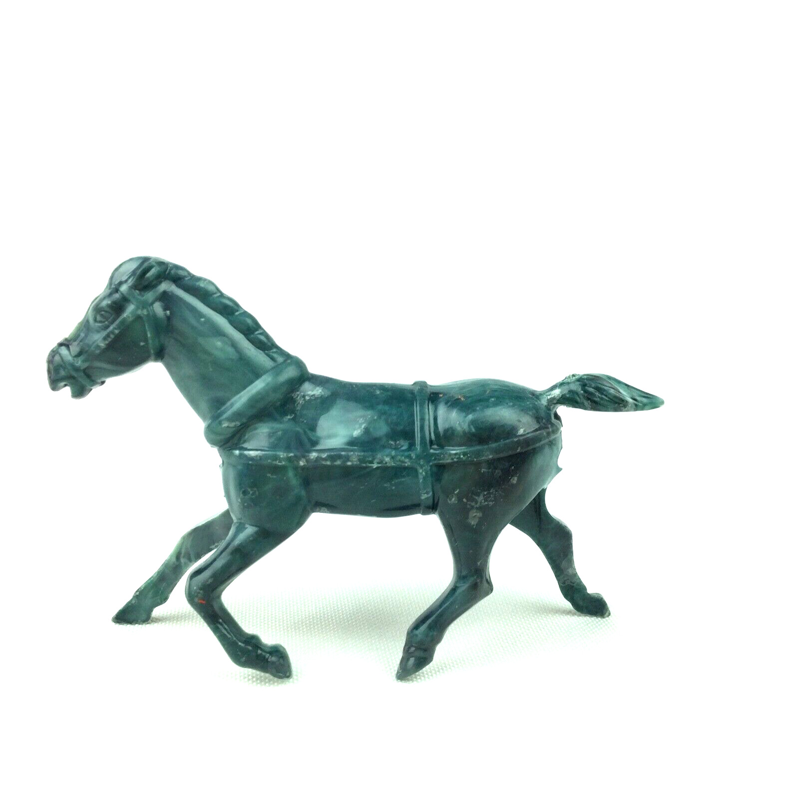 REL PLASCO Harness Horse Vintage Hard Plastic 1960/50s GREEN Marbled 60mm 