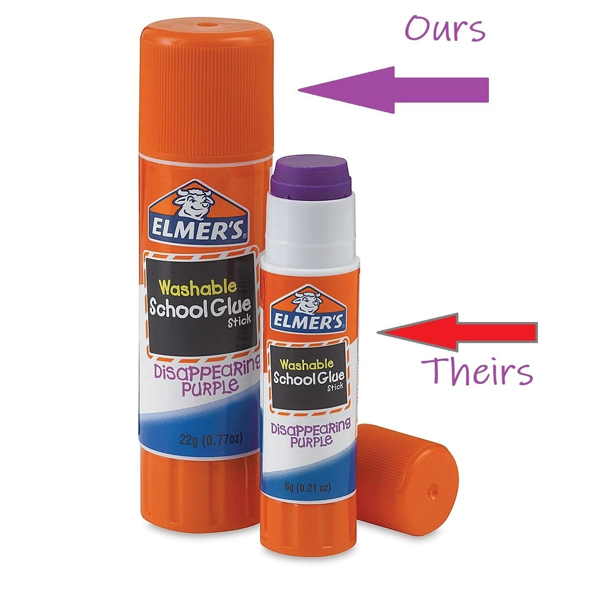 Elmer s JUMBO Washable School Glue Stick 22g 0.77oz 2X Size