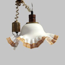 lampadario in vetro opalino anni 50