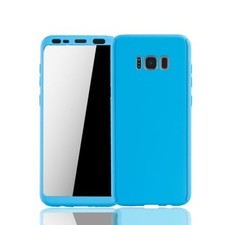 Custodia cellulare custodia protettiva per Samsung Galaxy S8 Plus full cover protezione display blu