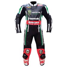 KAWASAKI Combinaison de Moto en Cuir Courses MOTOGP Moto en Cuir Veste Pantalon
