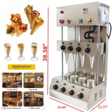 Electric Pizza Cone Forming Machine Commercial Ice cream cone Press 4-Station