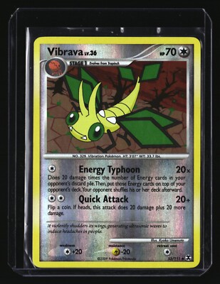 Pokemon VIBRAVA  53/111 Reverse Holo (2009 Rising Rivals) LP/Light Play