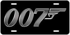 007 Gray-Black Aluminum Novelty Tag Car License Plate