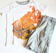 Gymboree Boys sz 5 Everyday Favorites Basketball Flame Tee Knit Shorts Set NWT