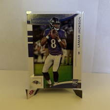 Panini 2018 Rookies & Stars Lamar Jackson Rookie Card #112 Baltimore Ravens. rookie card picture