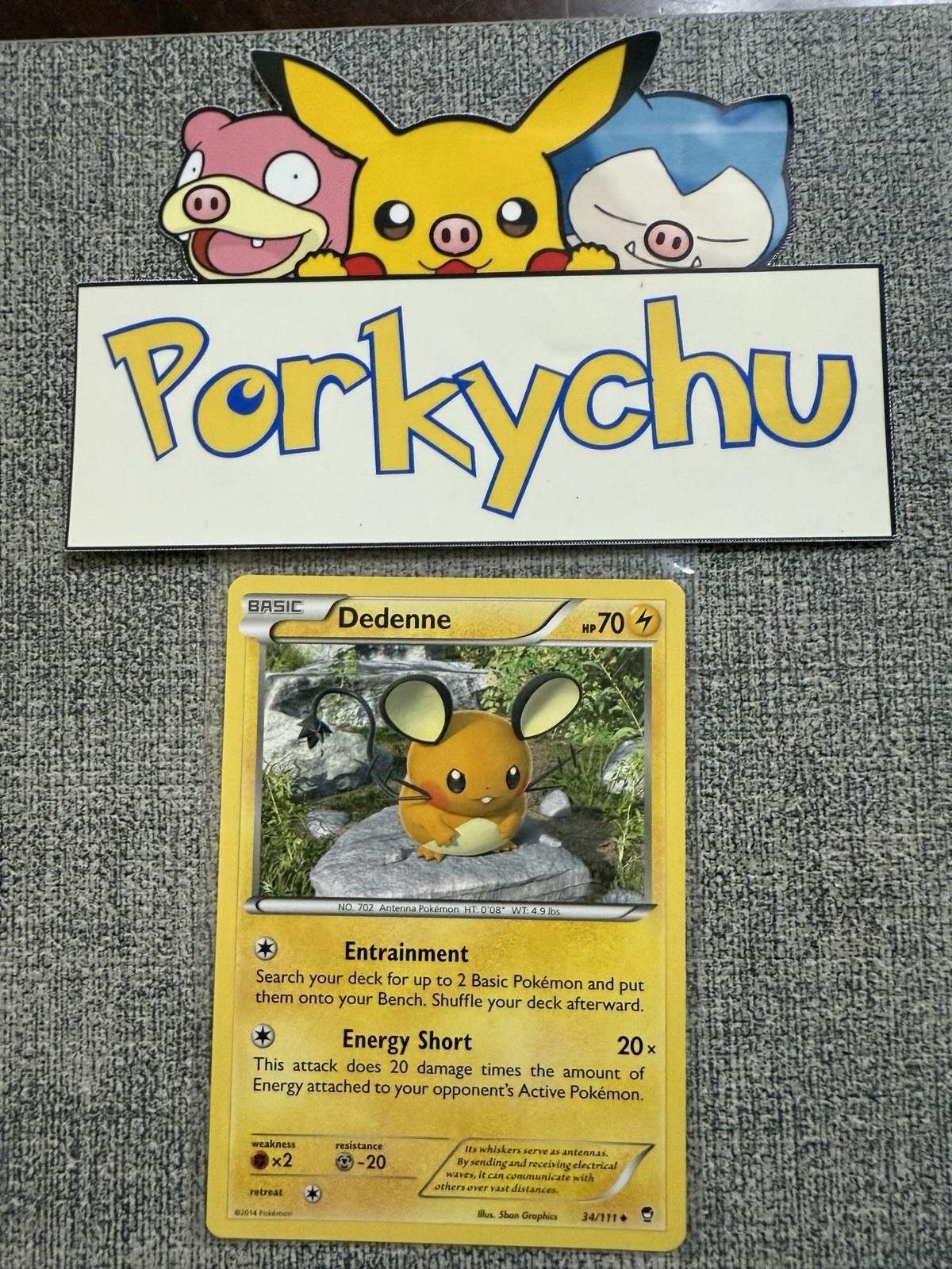 Pokemon TCG Dedenne 34/111 XY Furious Fists Regular