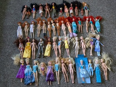 Disney Princess Doll Lot 50 Mixed Ariel Moana Cinderella Anna Mattel Hasbro