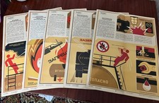 Complete Set of Original USSR Safety Posters on Handling Petroleum Products 1987