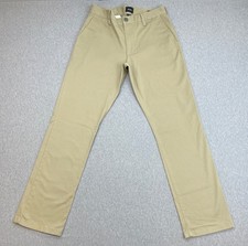 RVCA Pants Mens 30 Beige Cotton Blend Stretch Week End Chino Flat Front