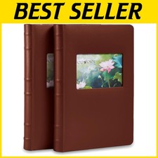 Deluxe Bonded Leather Album Set, 50 Pages x 2, Brown