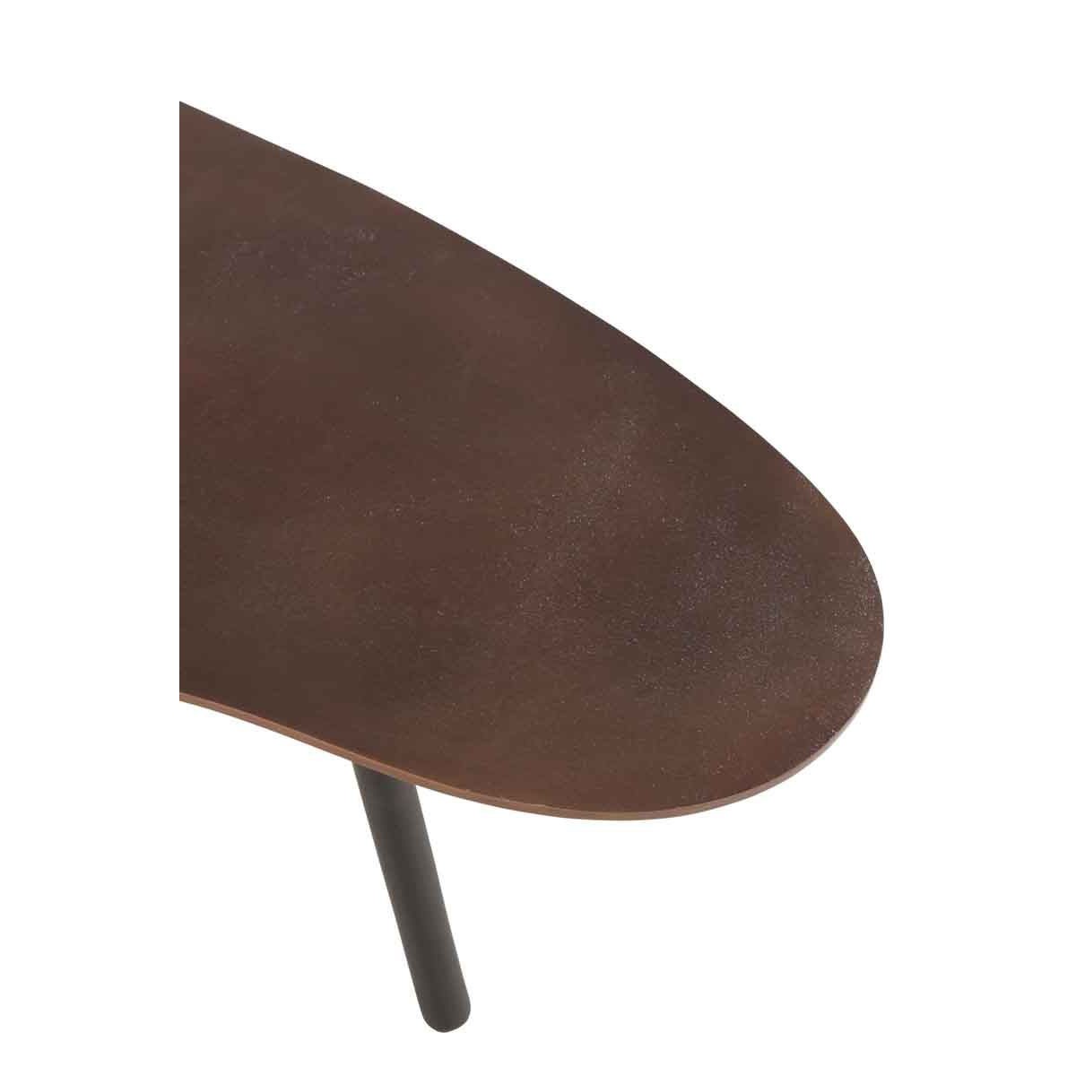 Table basse design Goutte marron de 89cm pour salon chic - 4