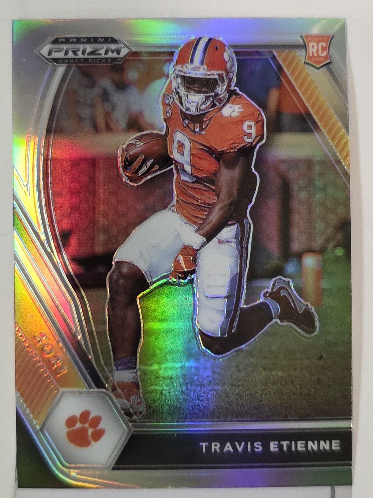 2021 Panini Prizm Draft Picks Football Travis Etienne #107 Silver Prizm (RC)