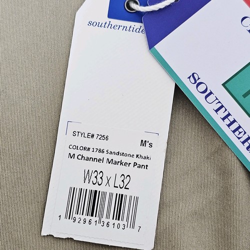 Nuovi pantaloni chino Southern Tide Channel Marker da uomo taglia W33 X L32 cachi prezzo consigliato 99,5 - Foto 5 di 13