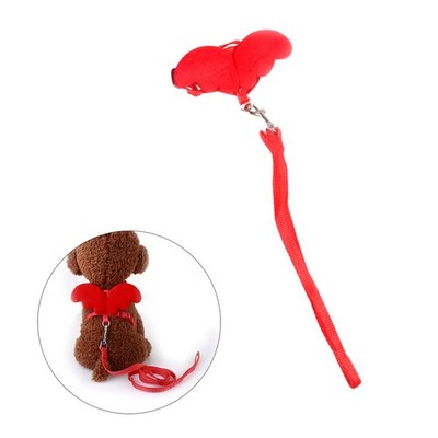  Einstellbare Haustier Hund Welpen Katze weichen Harness mit Leine Angel Wings