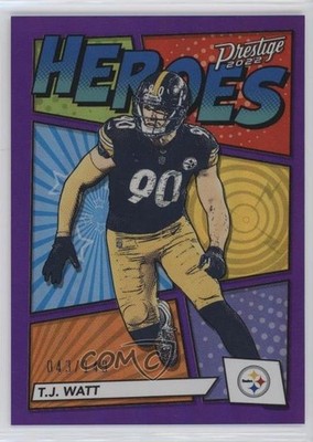 2022 Panini Prestige Heroes Xtra Points Purple 43/149 TJ Watt #H-13 1q7
