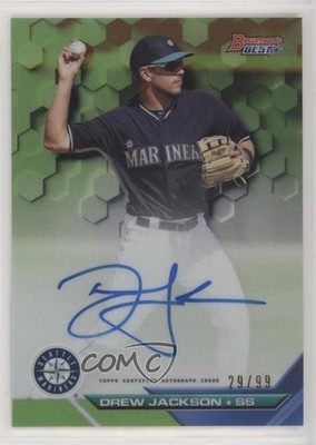 2016 Bowman's Best of 2016 Green Refractor 29/99 Drew Jackson #B16-DJ Auto s3e