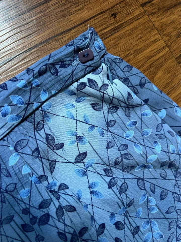 Maxi Falda Vintage Y2K Años 90 14 Azul Floral Largo Acampanado Bruja Hada Gótica Romántica Foto 3 de 4