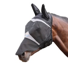 Shires FlyGuard Pro Fine Mesh Horse Fly Mask with Ears  Nose