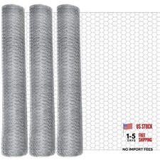 Chicken Wire Mesh Fencing for Floral Garden, 23 Gauge 36 in x 300 ft Silver 0.61 per foot