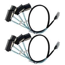 2PCS New Mini SAS 36P SFF-8087 to 4 x SFF-8482 0.5M SATA Connecting Cable