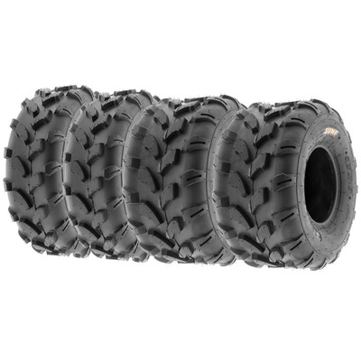 Set 4 SunF 19x7-8 19x7x8 & 19x9.50-8 19x9.5x8 ATV UTV Tires 6PR All Terrain A003