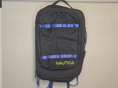 Nautica Navy Yellow Navy Travel Backpack 