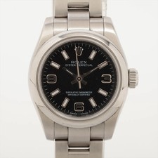 Rolex Oyster Perpetual 26 176200 SS SS AT black dial 3 Extra Links