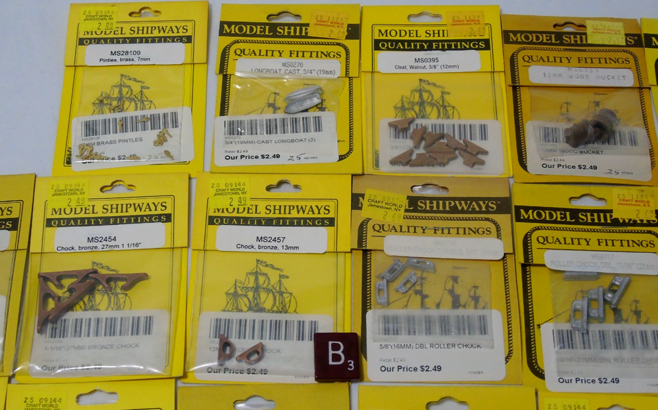 17 Model Shipways Ship Crafters Mixed Parts Lot NEW (B)