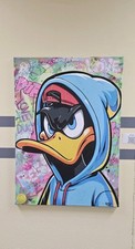 Opera D'arte Duffy Duck Urban Pop Art Res2 Original Quadro 50×70 Con Certificato