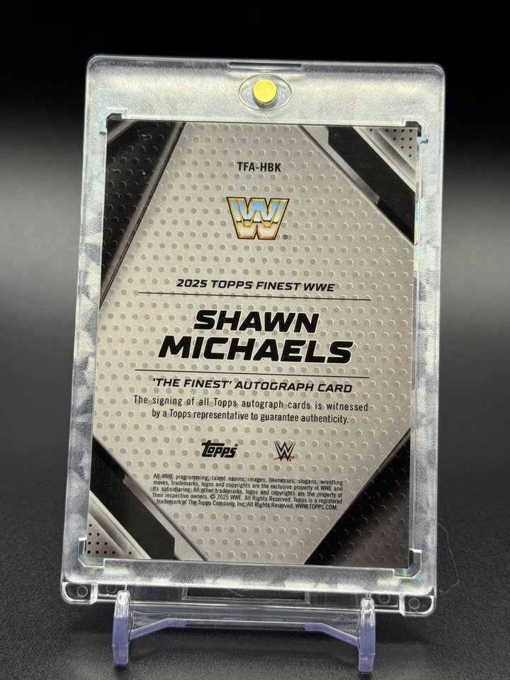 2025 Topps Finest The Finest Blue Check WWE HBK Shawn Michaels Auto /75 On Card - Image 2 of 2